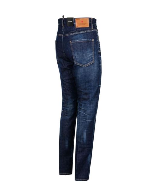 DSquared² Blue Belt-Loop Jeans for men