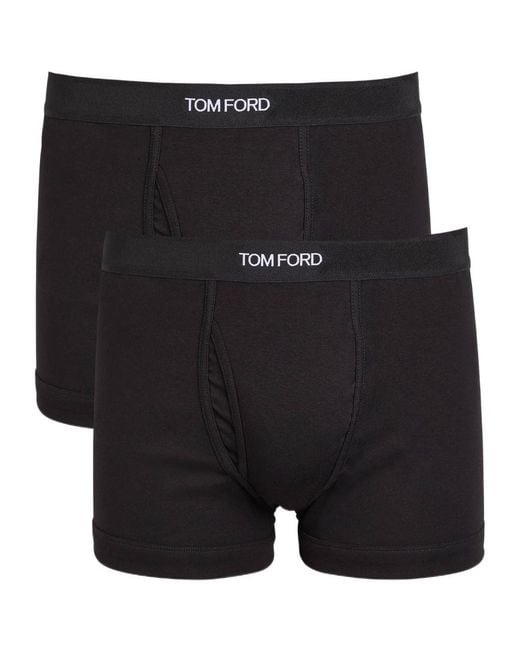 Tom Ford Black Stretch-Cotton Boxer Briefs for men