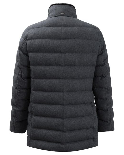 Herno Gray Silk And Cashmere Down Jacket for men