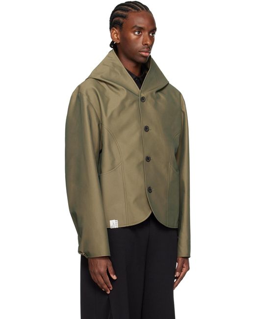 Adererror Green Button Long Sleeve Casual Jacket for men