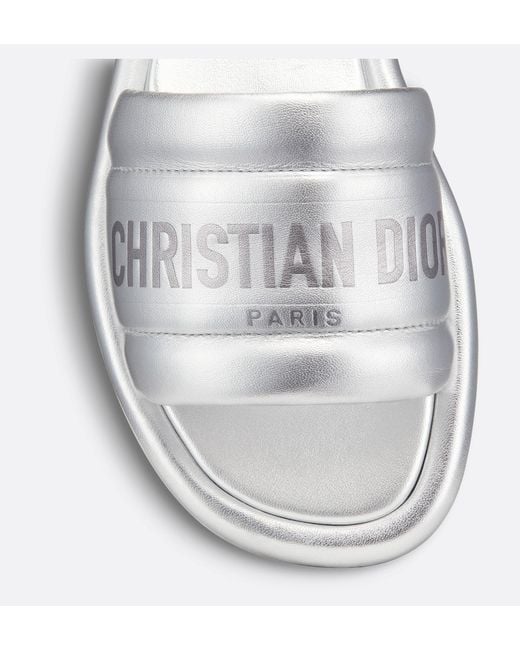 Dior White Every-D Flat Slippers