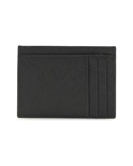 Prada Black Triangle-Logo Cardholder for men