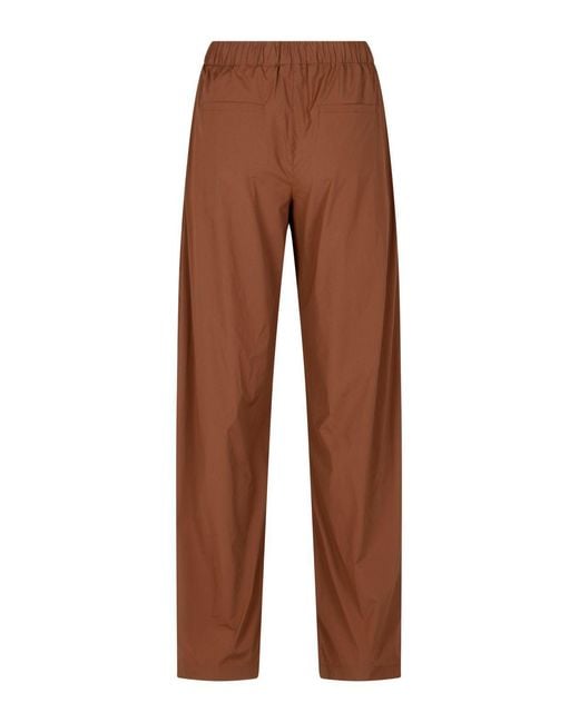 Herno Brown Drawstring Relaxed Pants