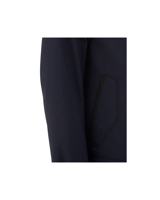 Zegna Blue Zipped Long-Sleeved Jacket for men