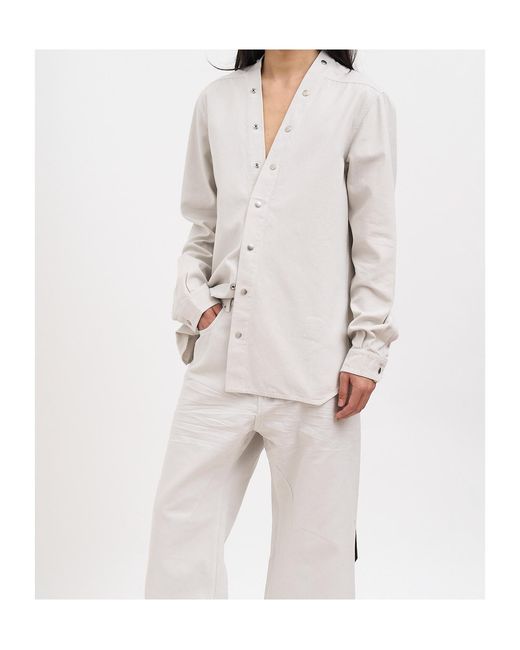 Rick Owens Gray Camicia Larry for men