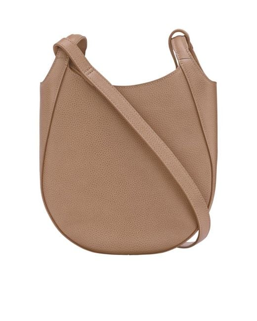 Longchamp Natural Small Le Foulonné Leather Cross Body Bag