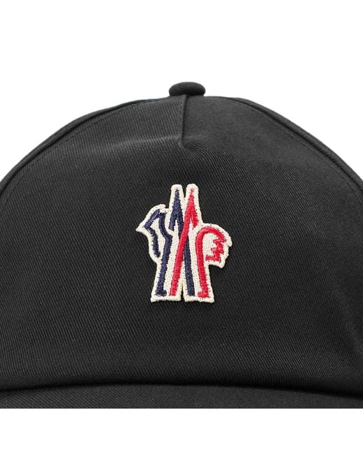Moncler Black Simple Baseball Cap for men