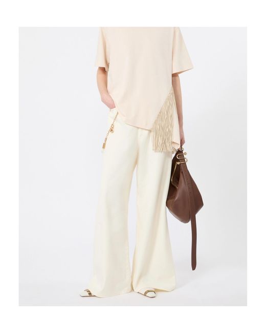 Sportmax White Siamese Wide Leg Jeans