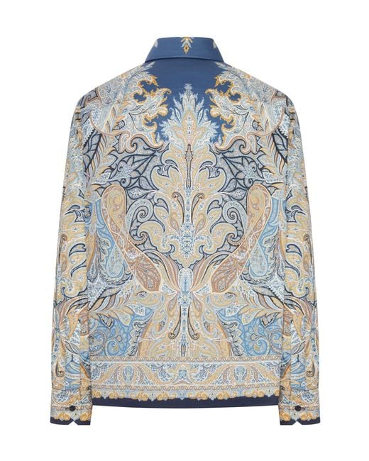 Etro Blue Long-Sleeve Shirt for men