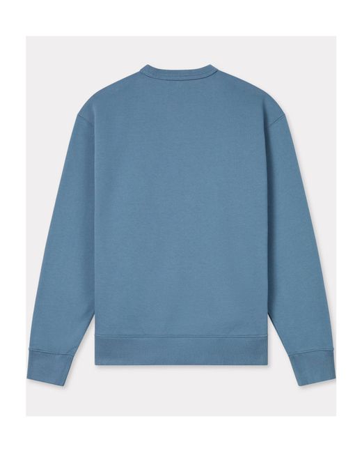 KENZO Blue 'Lucky Tiger' Genderless Embroidered Sweatshirt for men