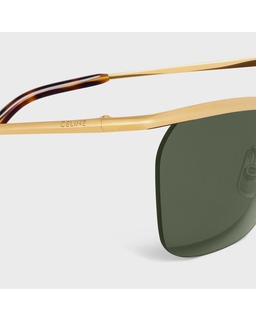 Céline Green Metal Frame 27 Sunglasses for men