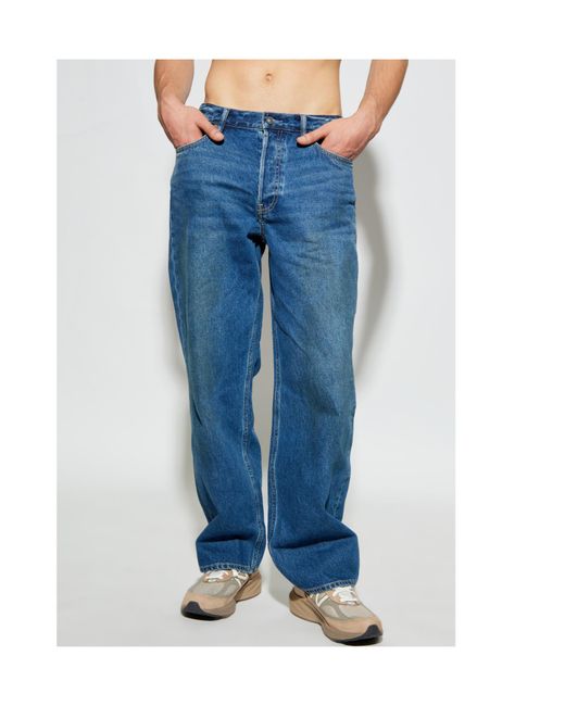AllSaints Blue Mullen Straight-Leg Jeans for men