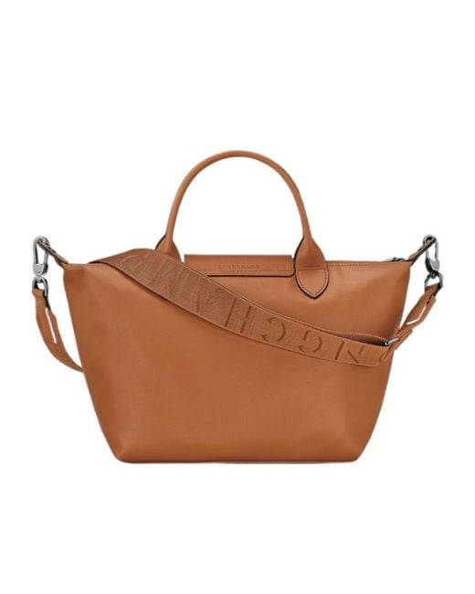 Longchamp Brown Le Pliage Xtra Small Top Handle Bag