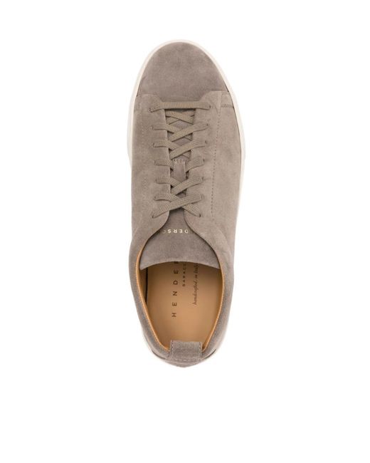 Henderson Brown Suede Lace-Up Sneakers for men