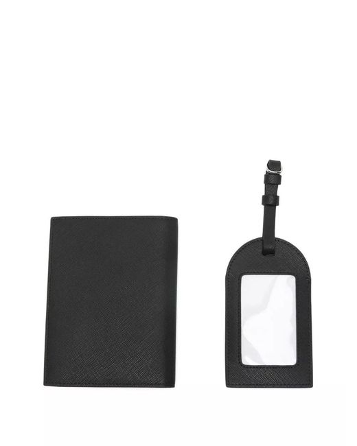 Emporio Armani Black Logo Travel Passport Holder for men