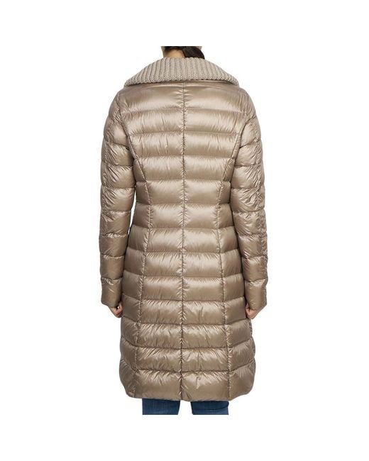 Herno Gray Logo Quilted Down Jacket