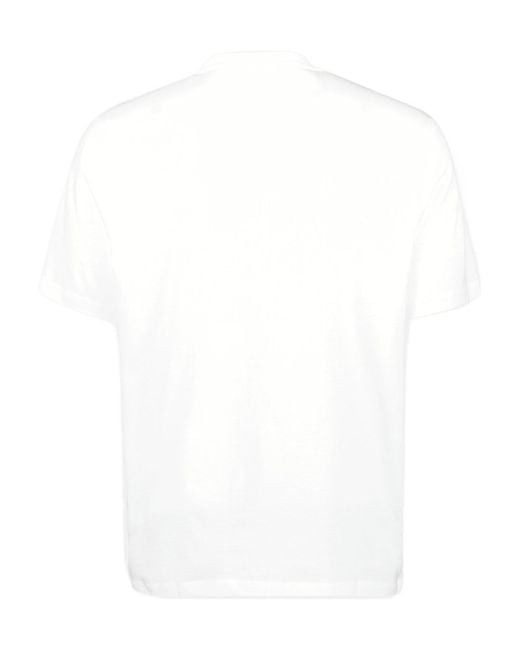 Versace White Logo-Printed Crewneck T-Shirt for men