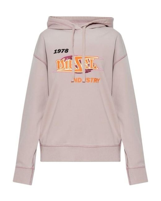 DIESEL Pink F-Buxt-Hood-P2 Drawstring Hoodie