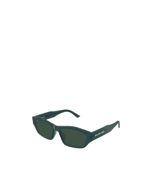 Balenciaga Green Eyewear Geometric-Frame Sunglasses for men