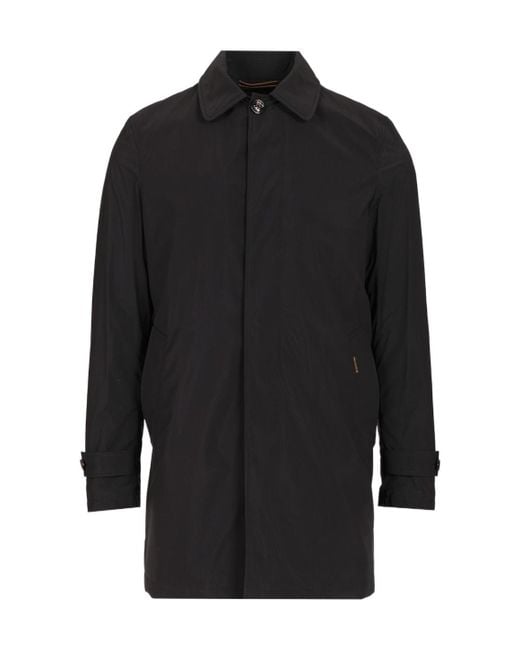 Moorer Black Vittor Ac Long Nylon Jacket for men