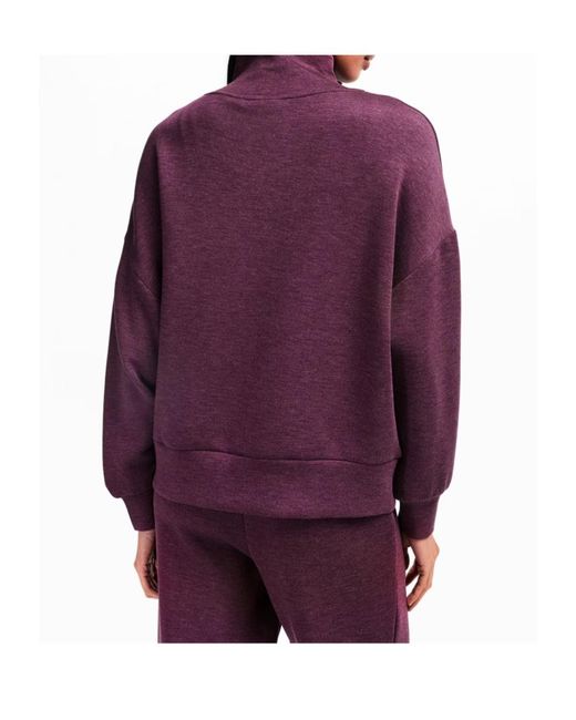 Varley Purple Hawley Half Zip Sweatshirt