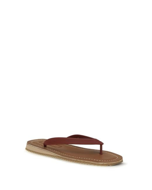 Miu Miu Brown Thong-Strap Flip Flops