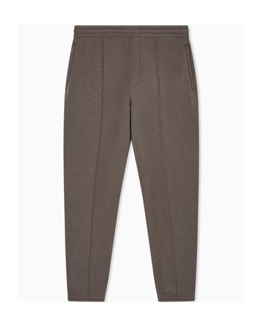 Emporio Armani Gray Cuffed Trousers for men