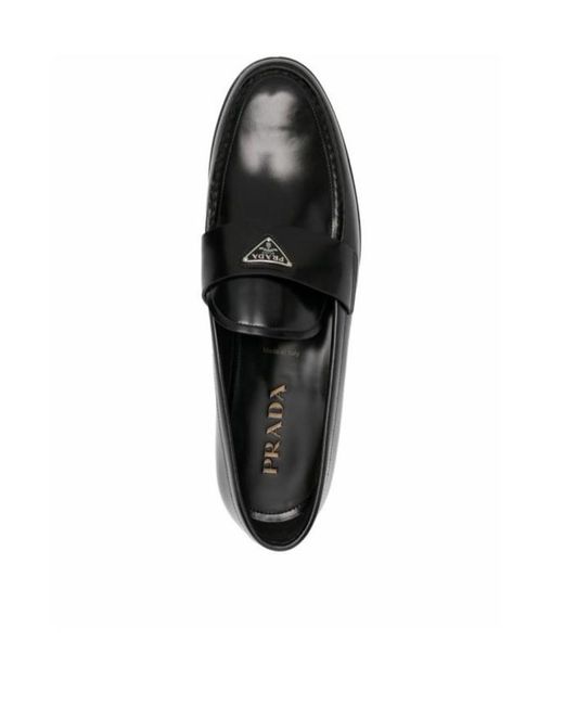Prada Black Logo Loafers for men