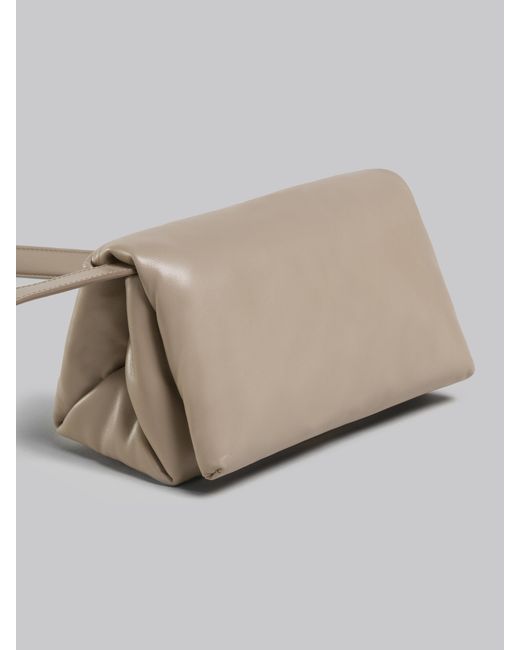 Marni Gray Prisma Padded Small Shoulder Bag