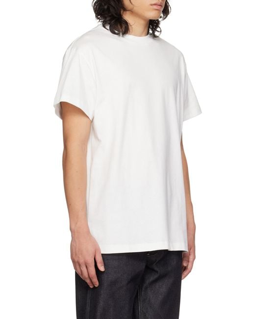 Jil Sander White 3-Pack Short-Sleeved T-Shirt Set for men
