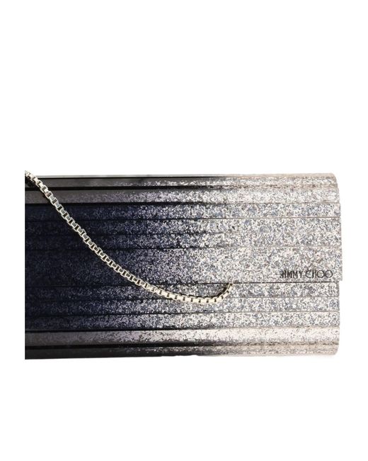 Jimmy Choo Gray Sweetie Crystal-Effect Clutch Bag