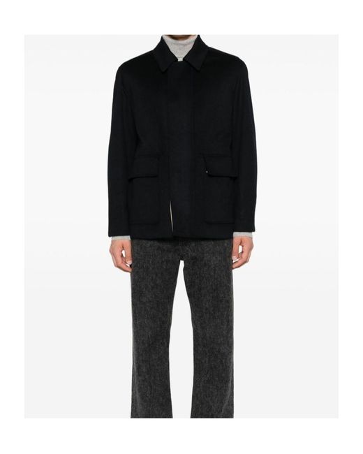 Lardini Blue Long Sleeved Shirt Jacket for men