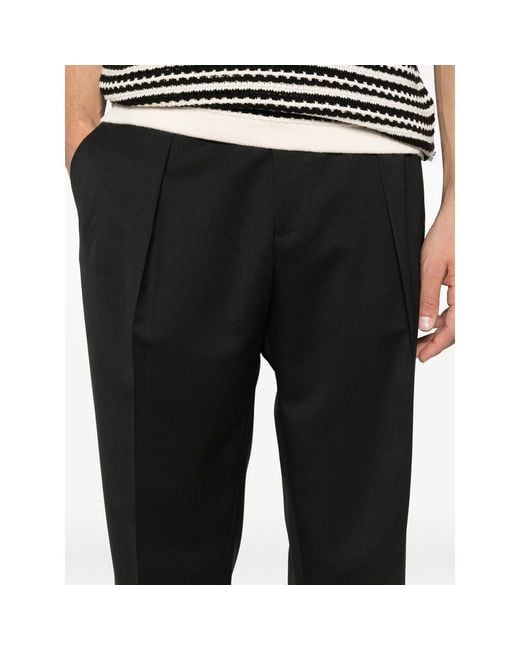 Briglia 1949 Black Straight-Leg Casual Trousers for men