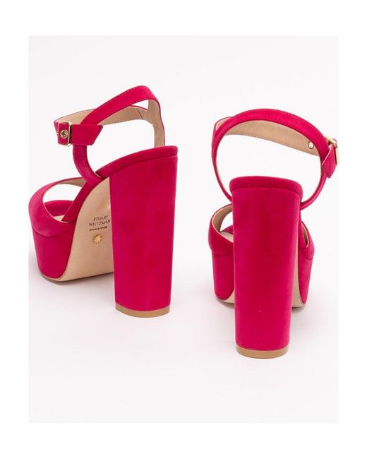 Stuart Weitzman Pink Ryder Platform Sandals