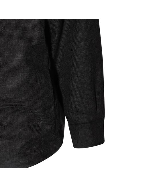 Valentino Black Logo Plaque Long-Sleeved Jacket for men
