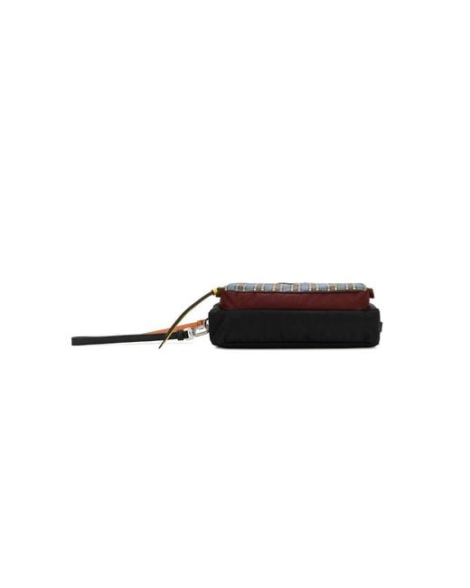 Prada Black Logo Zipper Clutch for men