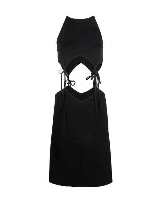 Bottega Veneta Black Cut-Out Detailed Mini Dress