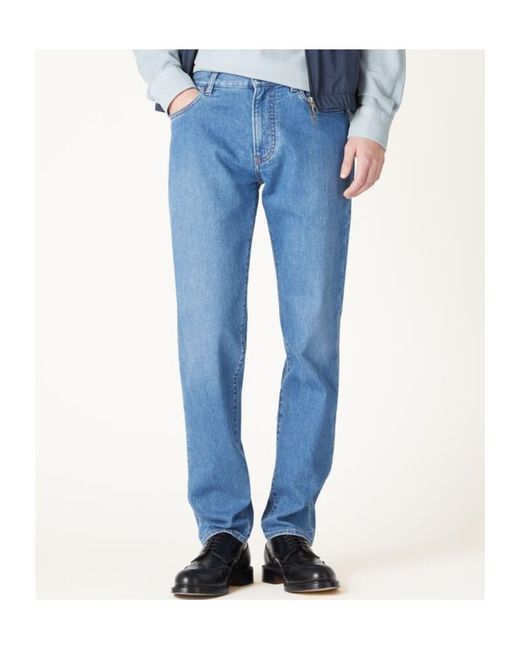 Loro Piana Blue Quarona Regular-Fit Jeans for men