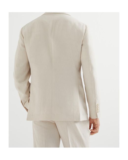 Brunello Cucinelli White Cavallo Blazer for men