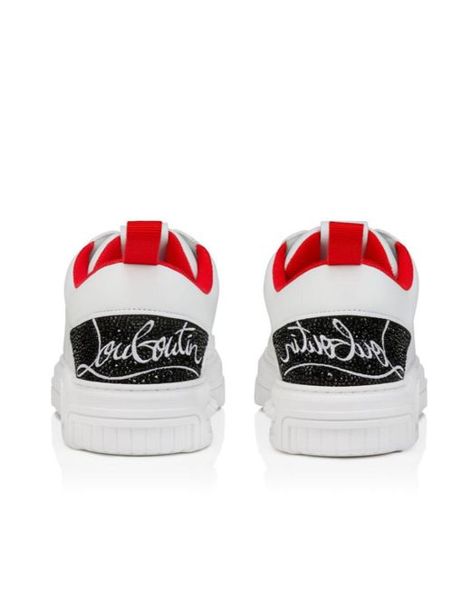 Christian Louboutin White Astroloubi Fun Strass Low-Top Sneakers for men