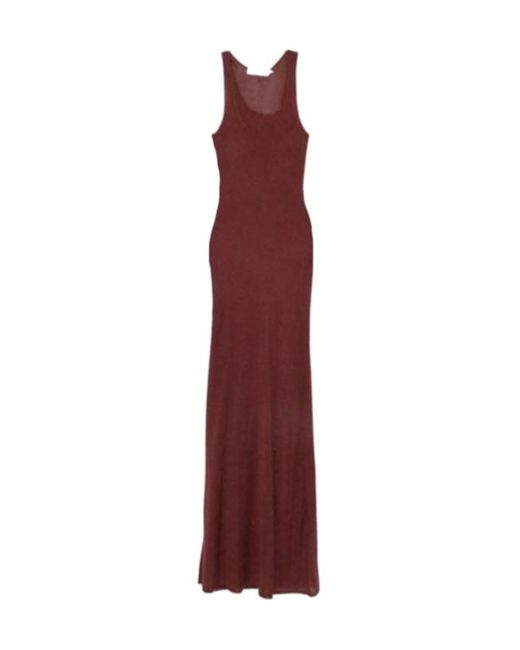 AYA MUSE Purple Round-Neck Long Dress