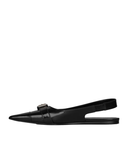 Givenchy Black Pointed-Toe Flat Shoes