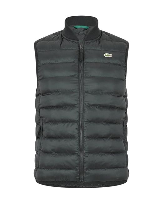 Lacoste Gray Quilted Gilet for men