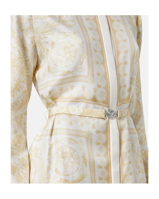 Versace Natural Belt Print Dress