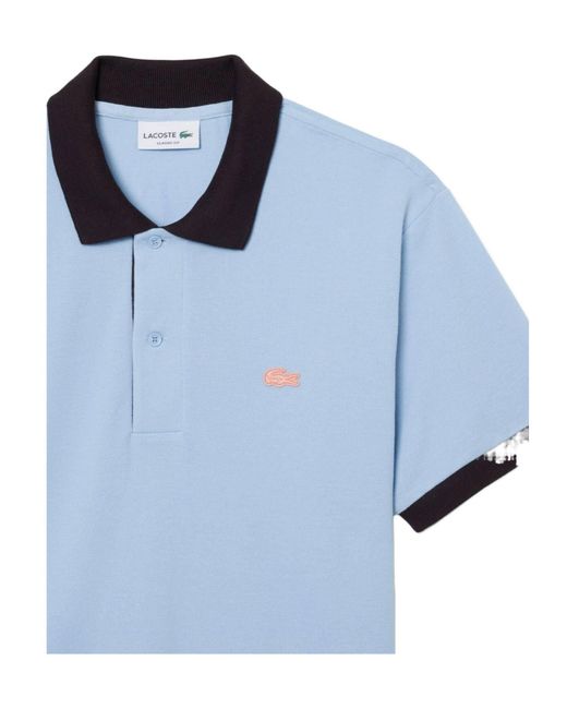 Lacoste Blue Collared Short-Sleeve Polo Shirt for men