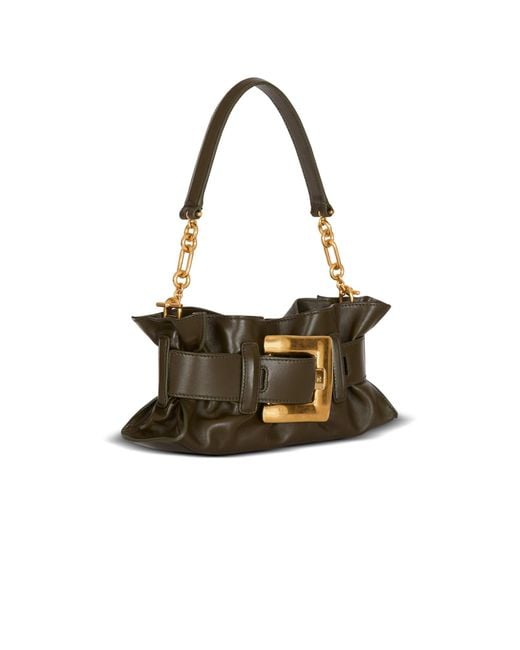 Balmain Metallic Mini Anthem Shoulder Bag