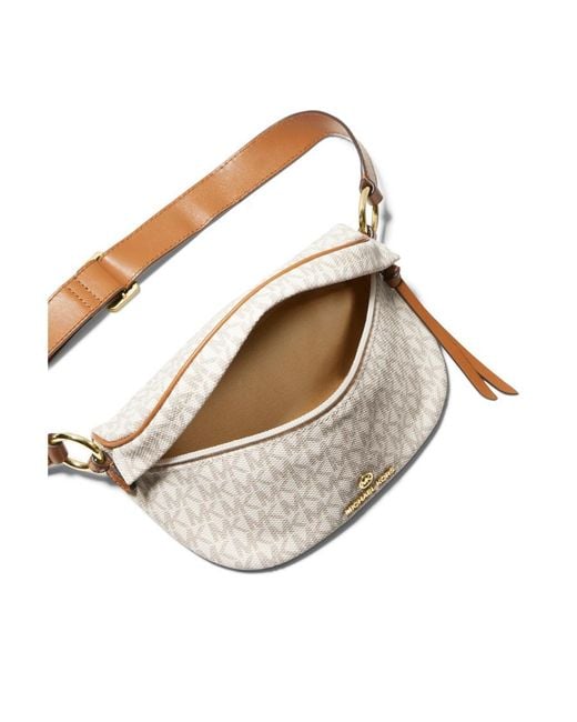 Michael Kors Natural Slater Logo-Print Belt Bag