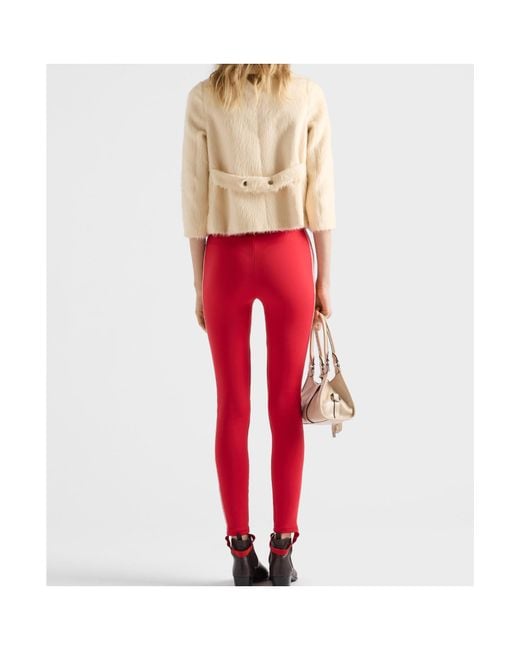 Prada Natural Double-Breasted Aspen Jacket