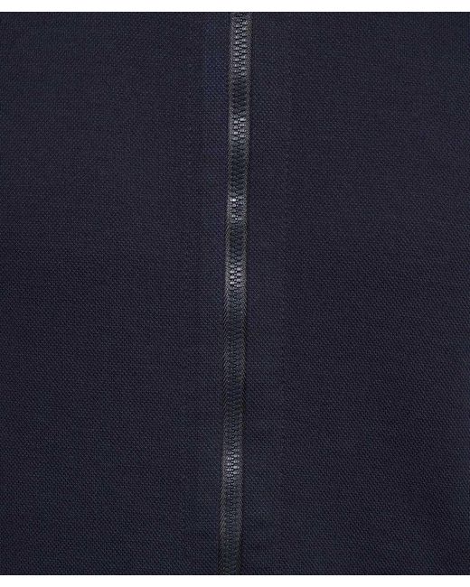 Brioni Blue High-Neck Zipped Sweatshirt for men