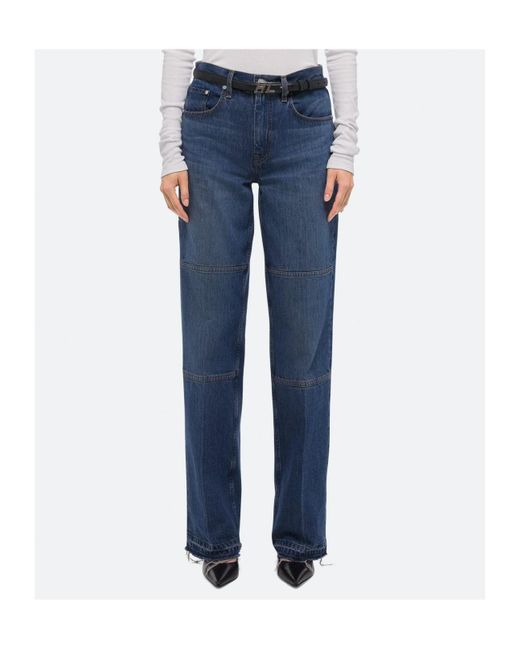 Helmut Lang Blue Belt-Loop Jeans